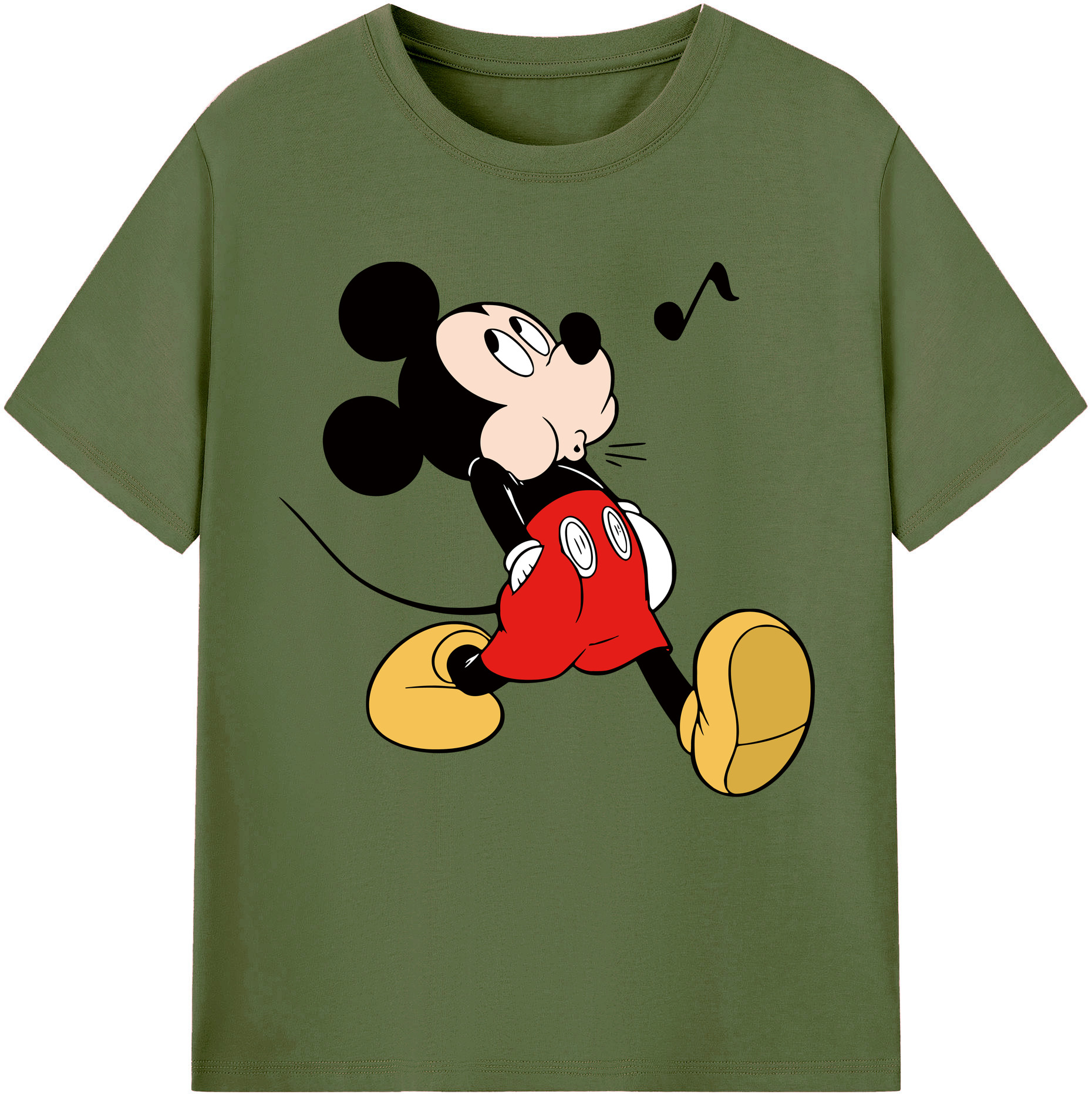 （画像用） ミッキーマウス Mickey Mouse 綿100％半袖Tシャツ（フロントプリント）